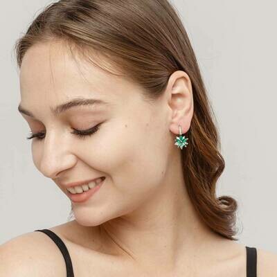 Earrings "Flower", Swarovski Crystal Shik