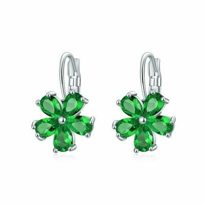 Earrings &quot;Flower&quot;, Swarovski Crystal Shik