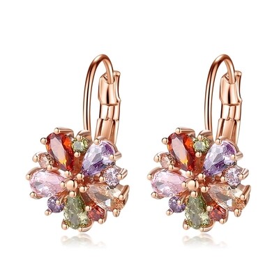 Earrings &quot;Flowers&quot;, Swarovski Crystal Shik