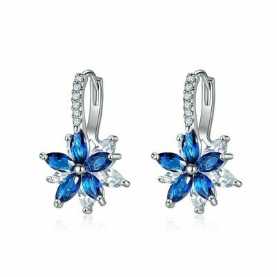 Earrings &quot;Flower&quot;, Swarovski Crystal Shik