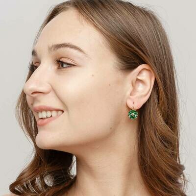 Earrings "Flower", Swarovski Crystal Shik