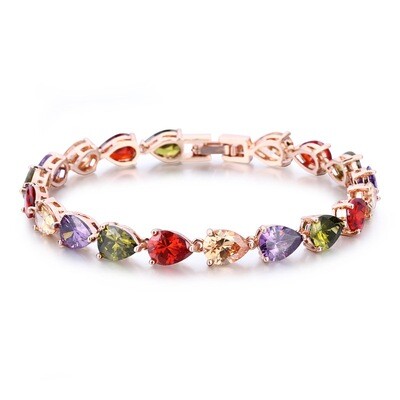 Gilded Bracelet, Swarovski Crystal Shik