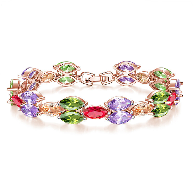 Gilded Bracelet, Swarovski Crystal Shik