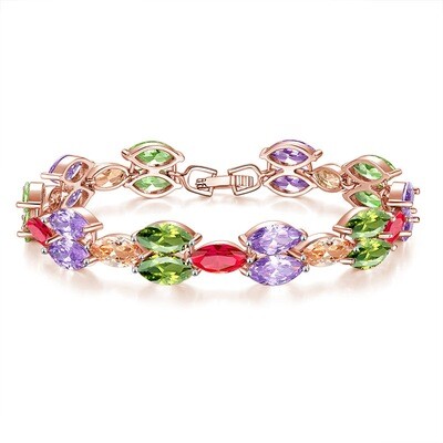Gilded Bracelet, Swarovski Crystal Shik