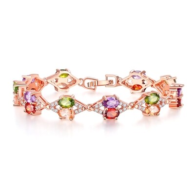 Gilded Bracelet, Swarovski Crystal Shik
