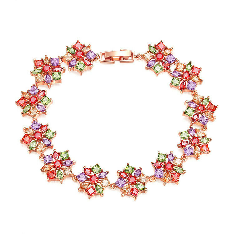 Gilded Bracelet, Swarovski Crystal Shik