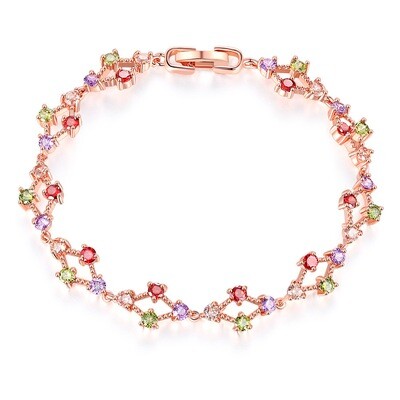 Gilded Bracelet, Swarovski Crystal Shik