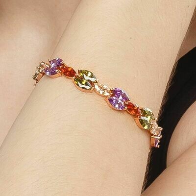 Gilded Bracelet, Swarovski Crystal Shik