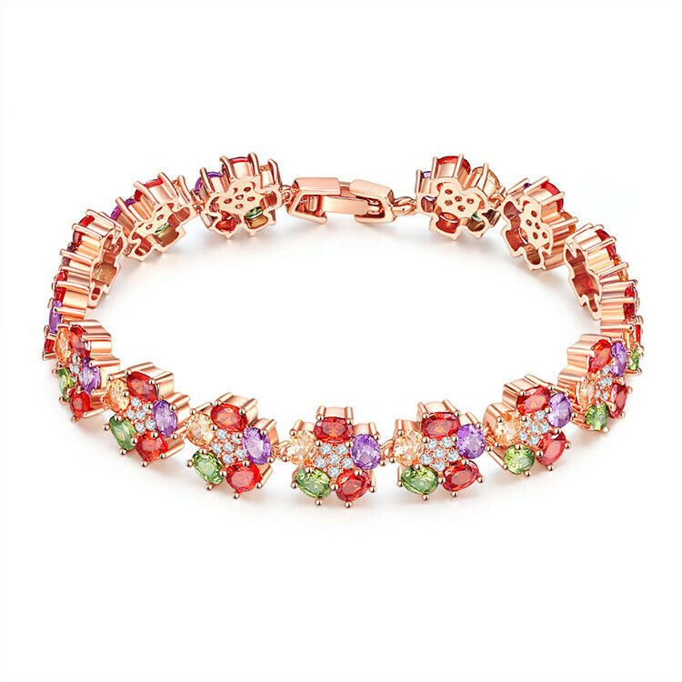 Gilded Bracelet, Swarovski Crystal Shik