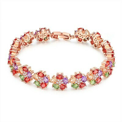 Gilded Bracelet, Swarovski Crystal Shik