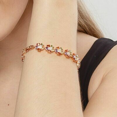 Gilded Bracelet, Swarovski Crystal Shik