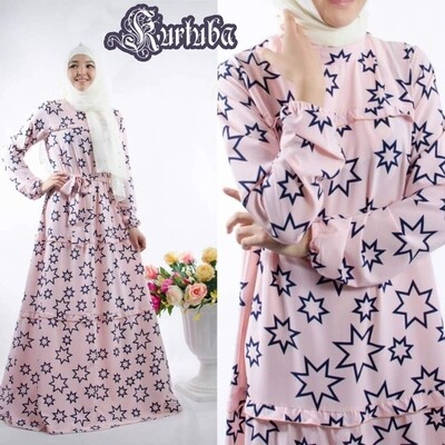 Dress Pink With Stars Dilnora