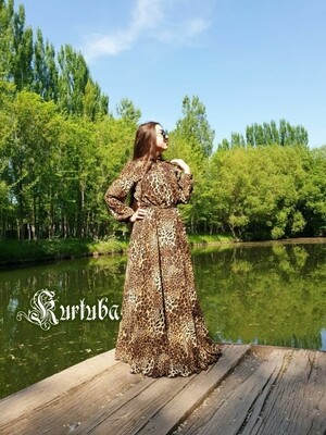 Elif Dress Brown Leopard