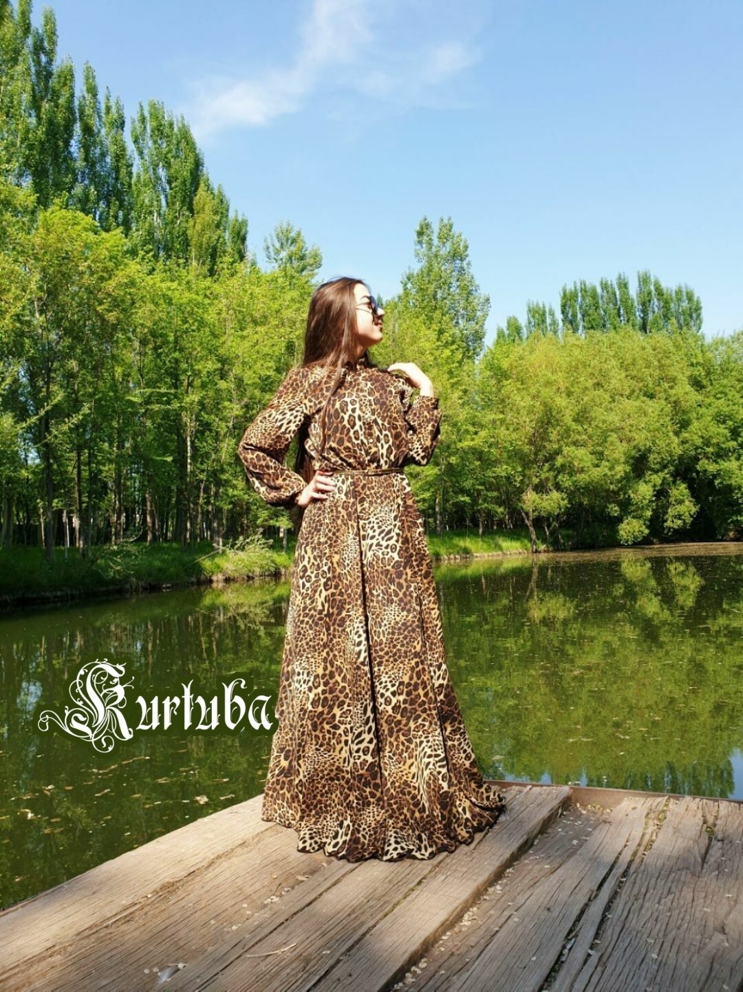 Elif Dress Brown Leopard