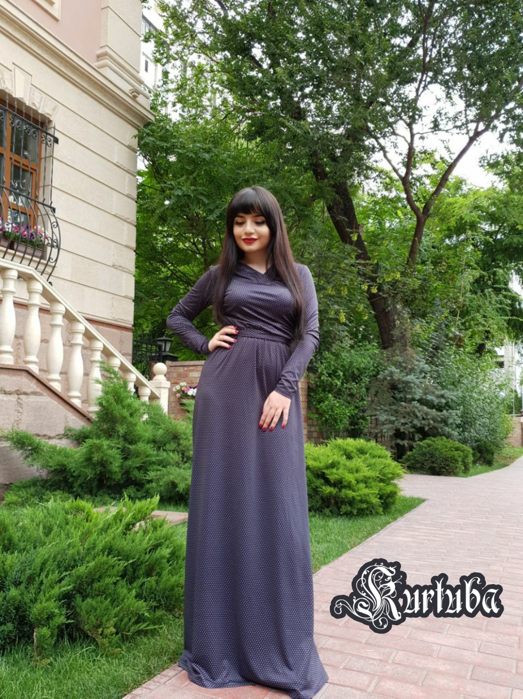 Guzel Black dotted with belt