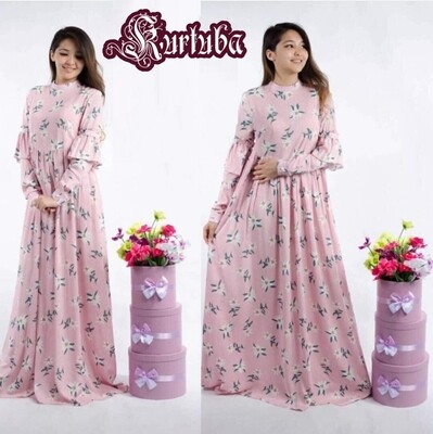 Dress Pink With Flowers Margaret