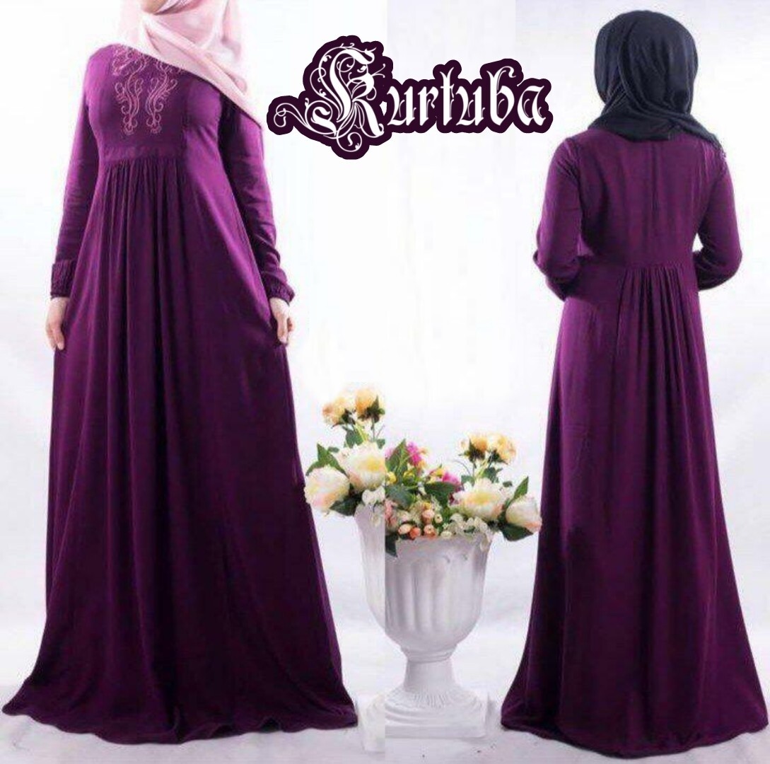 Abaya Burgundy Dress Embroidery Maldiva
