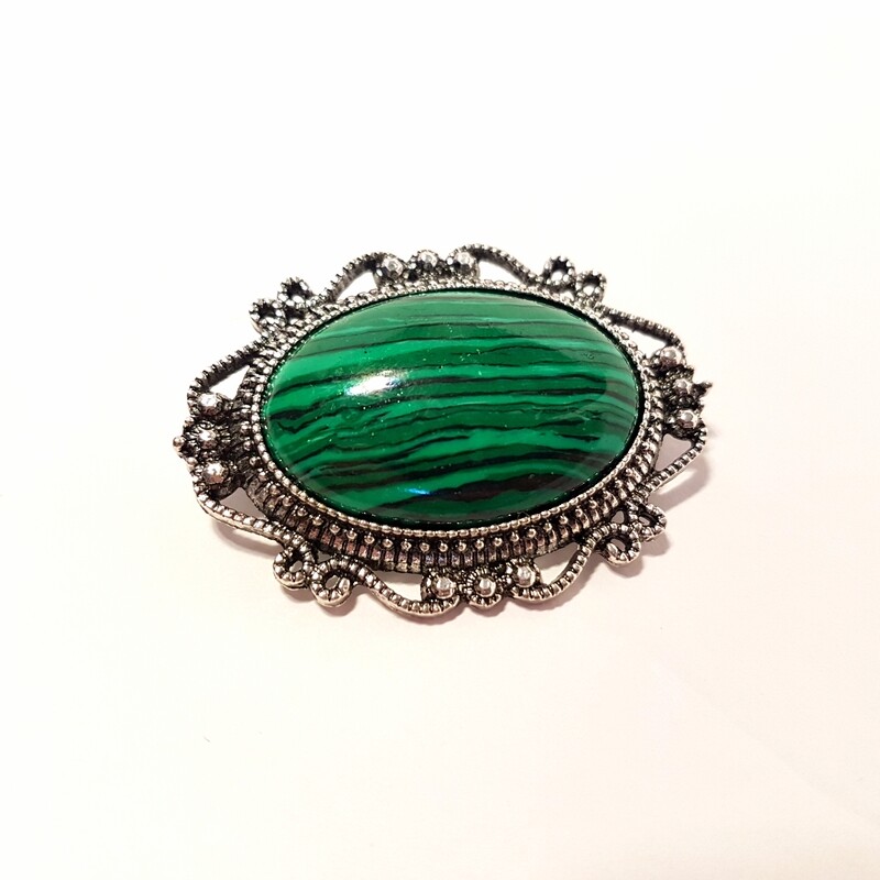 Malachite Brooch