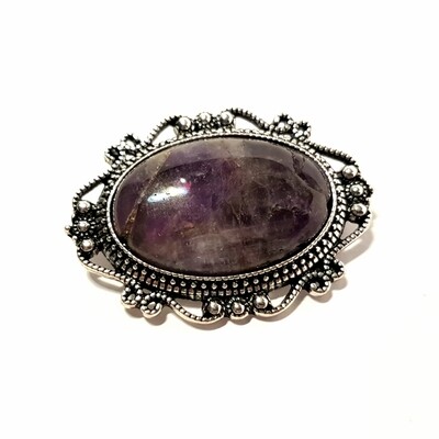 Amethyst Brooch