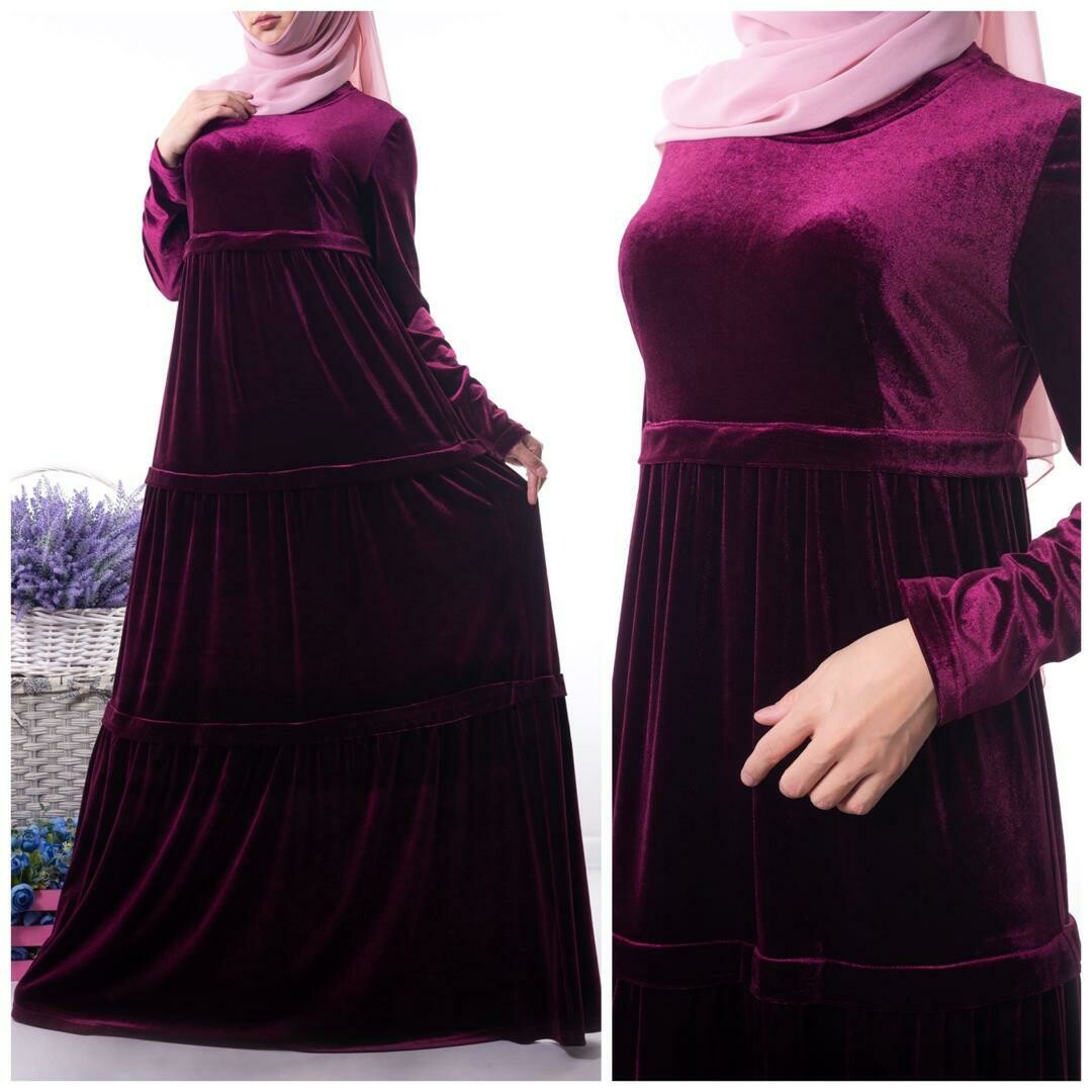 Nelya (velvet, dark red)