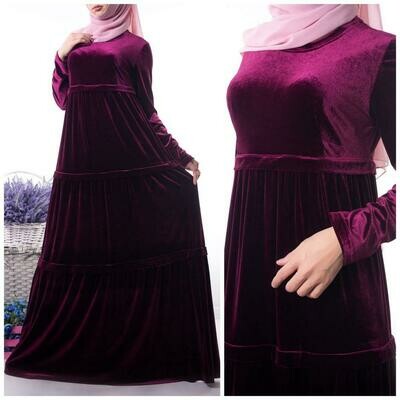 Nelya (velours, rouge foncé)