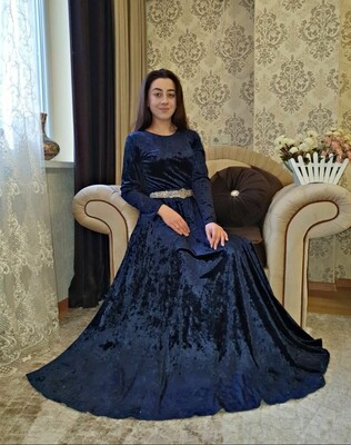 Esmeralda (velours, bleu foncé)