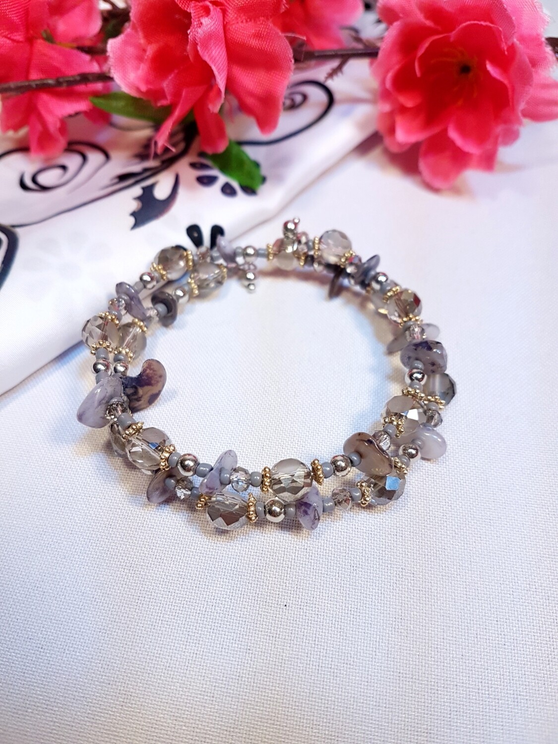 Gray Crystal Bracelet