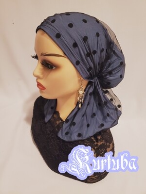Cotton Head Scarf with Guipure