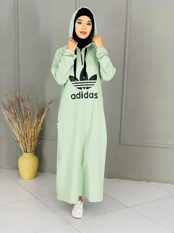 Green suit tunic with pants Adidas