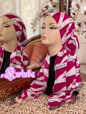 Pre-tied crepe scarf