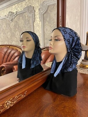 Cotton Head Scarf with Guipure