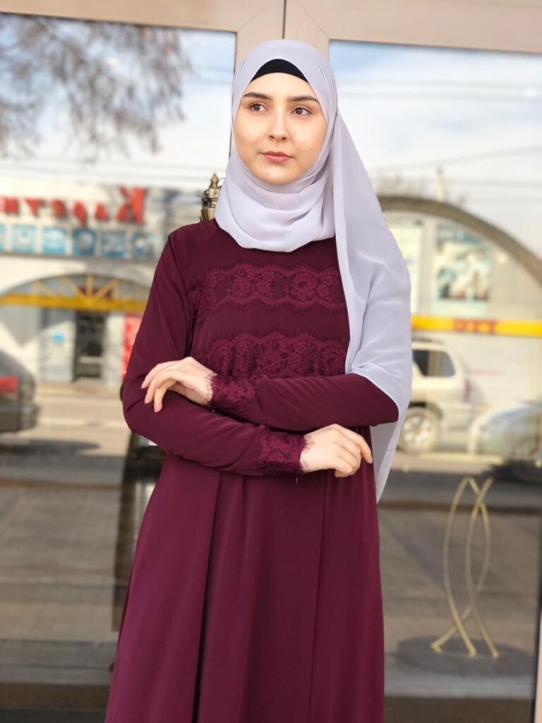 Abaya Lace Red Burgundy Laros