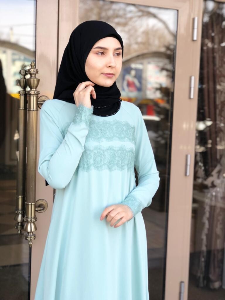 Abaya Lace Green Mint Laros