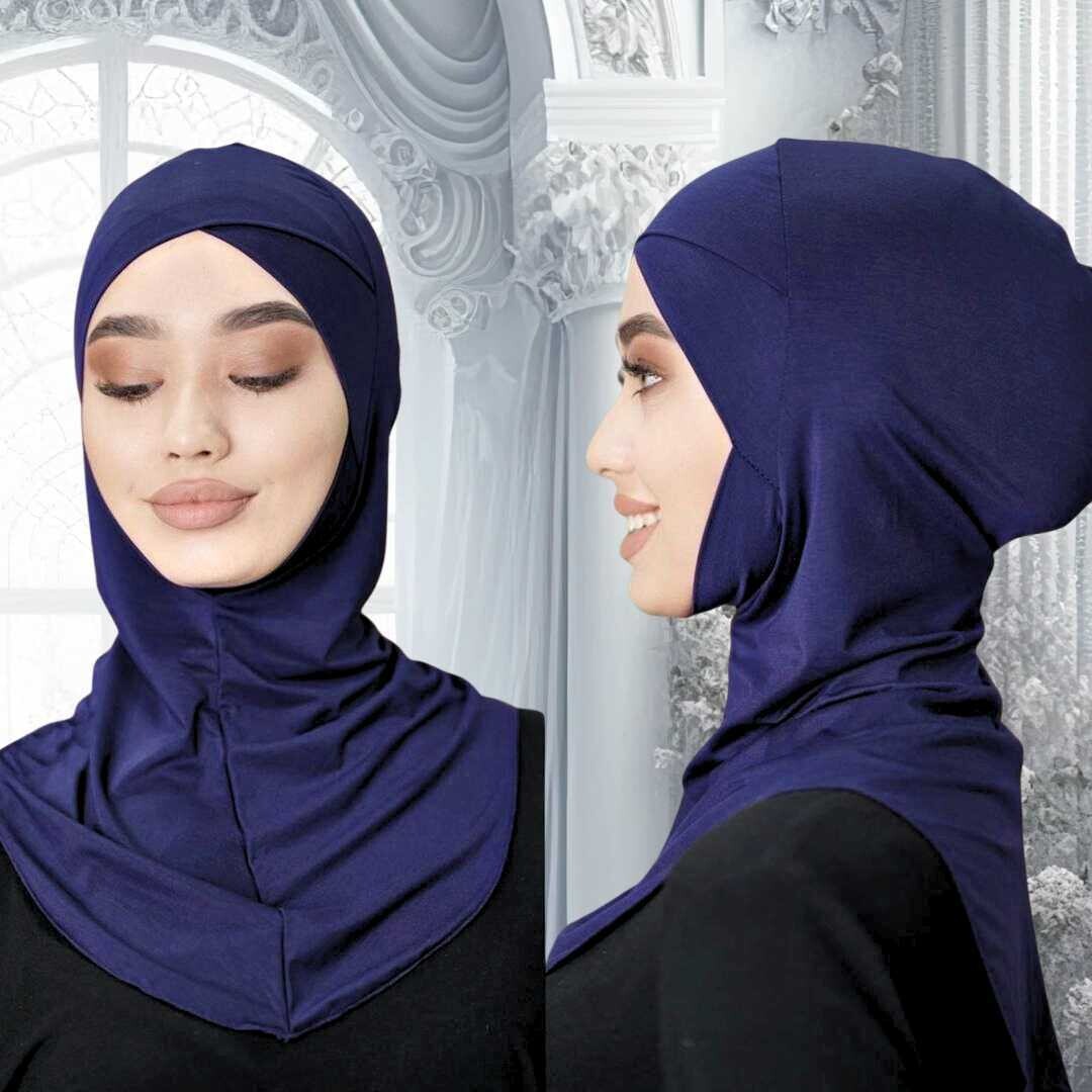 Under Scarf Cap - Ninja Hijab - Navy Blue, Color: Navy blue