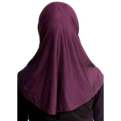 Hijab pour filles - Croisé - Jersey  premium - Bourgogne Bardo