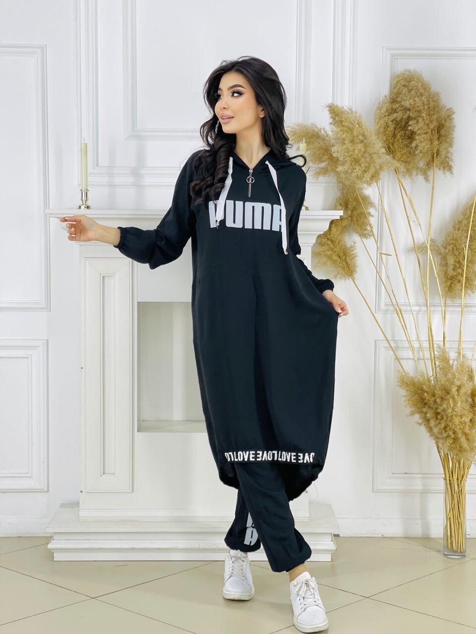 Black Suit Tunic With Pants