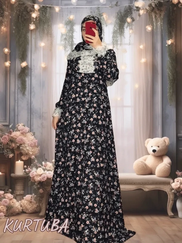 Abaya With Scarf For Girls Rano