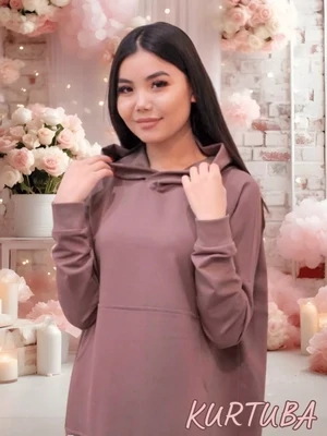 Hoodie Dress Maxi - Beige - Collection Samira