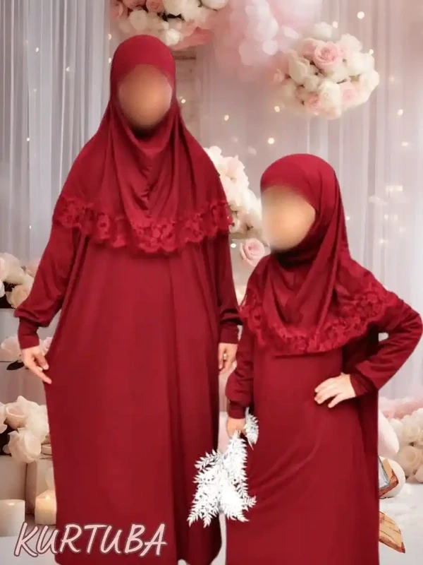 Prayer Dress For Girls 7-16 years Red Jamila