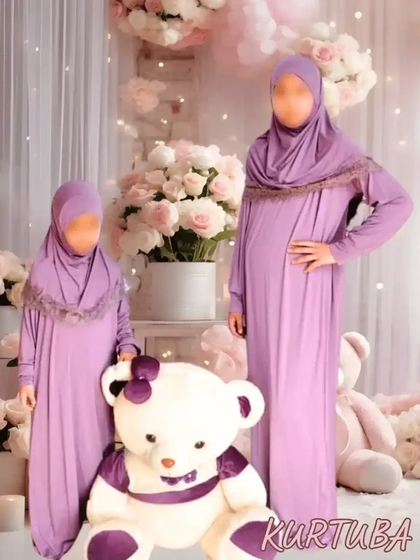 Prayer Dress For Girls 7-16 years Mauve Jamila