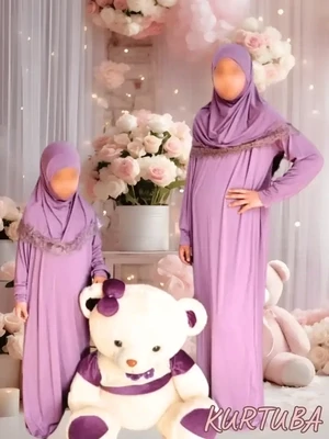 Prayer Dress For Girls 7-16 years Mauve Jamila