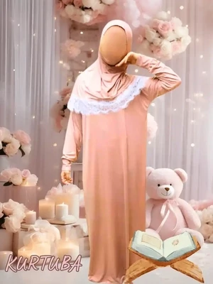 Robe de prière pour fille 7-16 ans beige Jamila