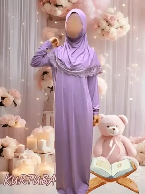 Prayer Dress For Girls 7-16 years Mauve Jamila