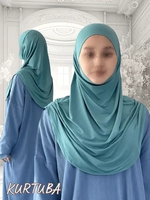 Instant Hijab Ready to Wear - Green Mint - Sumaya Collection