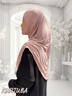 Instant Hijab Ready to Wear- Beige - Sumaya Collection