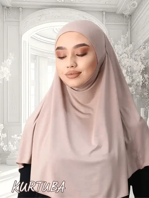 Hijab instantané prêt à porter - Beige - Collection Sumaya