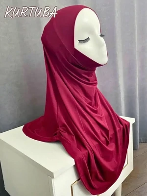 Instant Hijab Ready to Wear - Red - Sumaya Collection