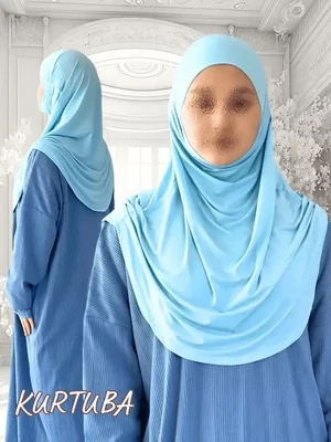 Instant Hijab Ready to Wear - Sky Blue - Sumaya Collection