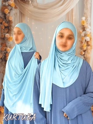 Instant Hijab Ready to Wear - Straight - Sky Blue - Zahra Collection