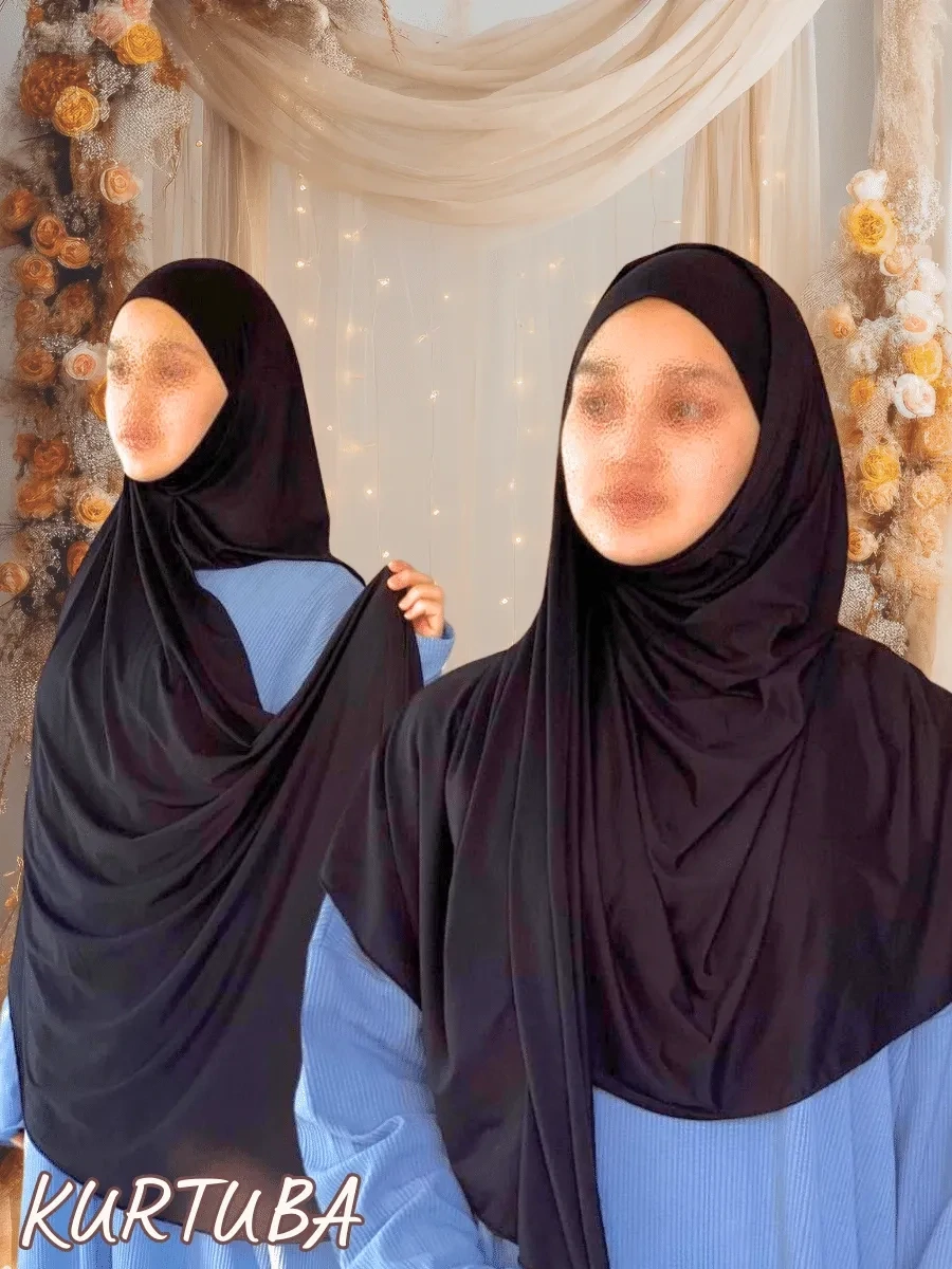 Instant Hijab Ready to Wear - Straight  -Black - Zahra Collection